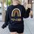 Future Teacher Boho Rainbow Leopard New Grad Student Women's Sweatshirt Back Print Black Future Teacher Boho Rainbow Leopard New Grad Student Women's Sweatshirt Back Print Black