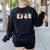 Ghost Book Reading Books Lover Teacher Happy Halloween Women's Sweatshirt Back Print Black Ghost Book Reading Books Lover Teacher Happy Halloween Women's Sweatshirt Back Print Black