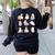 Ghost Book Reading Halloween Books Lover Teacher Kids Women's Sweatshirt Back Print Black Ghost Book Reading Halloween Books Lover Teacher Kids Women's Sweatshirt Back Print Black