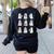 Ghost Reading Books Spooky Librarian Teacher Women Women's Sweatshirt Back Print Black Ghost Reading Books Spooky Librarian Teacher Women Women's Sweatshirt Back Print Black