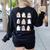 Ghost Speech Therapy Teacher Spooky Season Halloween Women's Sweatshirt Back Print Black