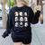 Ghosts With Books Library Halloween Men Women Kids Teacher Women's Sweatshirt Back Print Black Ghosts With Books Library Halloween Men Women Kids Teacher Women's Sweatshirt Back Print Black