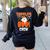 Girl Toddler Boo Crew Daycare Teacher Halloween Party Women's Sweatshirt Back Print Black