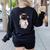 Girls I Heart Mom Love Mama Boston Terrier Dog Lover Women's Sweatshirt Back Print Black
