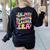 In My Glowing Teacher Era Teaching Back To School Women's Sweatshirt Back Print Black