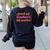 Good Ag Teachers Hit Curbs Teacher Apparel Women's Sweatshirt Back Print Black