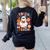 Groovy Halloween Trick Or Teach Retro Floral Ghost Teacher For Men Women Kids Women's Sweatshirt Back Print Black Groovy Halloween Trick Or Teach Retro Floral Ghost Teacher For Men Women Kids Women's Sweatshirt Back Print Black
