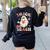 Groovy Halloween Trick Or Teach Retro Floral Ghost Teacher Women's Sweatshirt Back Print Black Groovy Halloween Trick Or Teach Retro Floral Ghost Teacher Women's Sweatshirt Back Print Black
