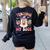 Groovy Teaching My Boos Teacher Ghost Halloween Teacher Women's Sweatshirt Back Print Black Groovy Teaching My Boos Teacher Ghost Halloween Teacher Women's Sweatshirt Back Print Black