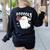 Halloween Books Librarian English Teacher Reader Reading Women's Sweatshirt Back Print Black