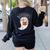 Halloween Cute Ghost Book Reading Teacher Women's Sweatshirt Back Print Black Halloween Cute Ghost Book Reading Teacher Women's Sweatshirt Back Print Black