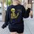 Halloween Teacher Six Seven 6 7 Skeleton Spooky Costume Women's Sweatshirt Back Print Black