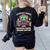 Halloween Teacher Zombie Reading Is Good For Brains Women's Sweatshirt Back Print Black Halloween Teacher Zombie Reading Is Good For Brains Women's Sweatshirt Back Print Black