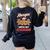 Hangin With My Cookies Gingerbread Man Xmas Teacher Women's Sweatshirt Back Print Black