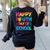 Happy 100th Day Of School Teacher Student 100 Days Tie Dye Men Women Kids Women's Sweatshirt Back Print Black Happy 100th Day Of School Teacher Student 100 Days Tie Dye Men Women Kids Women's Sweatshirt Back Print Black