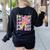 Happy Dot Day 2025 Coquette Bow Teachers Kids Boys Girls Women's Sweatshirt Back Print Black
