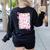 Happy Dot Day Bow Coquette For Teacher Girls Women's Sweatshirt Back Print Black
