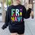 Happy Fri-Yay Friday Lovers Fun Teacher Life FriYay Weekend Women's Sweatshirt Back Print Black Happy Fri-Yay Friday Lovers Fun Teacher Life FriYay Weekend Women's Sweatshirt Back Print Black