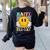 Happy Fri-Yay Teacher Friday Weekend School Women's Sweatshirt Back Print Black Happy Fri-Yay Teacher Friday Weekend School Women's Sweatshirt Back Print Black