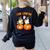 Haunted By 67 Boo Ghost Pumpkin Halloween Teacher Women's Sweatshirt Back Print Black Haunted By 67 Boo Ghost Pumpkin Halloween Teacher Women's Sweatshirt Back Print Black