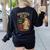 Haunted By 67 Ghost Math Joke Student Halloween Nerd Teacher Women's Sweatshirt Back Print Black