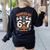 Haunted By 6x7 Math Teacher Halloween Pun Women's Sweatshirt Back Print Black Haunted By 6x7 Math Teacher Halloween Pun Women's Sweatshirt Back Print Black