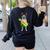 Hawaiian Boston Terrier Dog Pineapple Ukulele Summer For Men Women Girls Kids Women's Sweatshirt Back Print Black