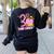 Hello 3rd Third Grade Back To School Pink Leopard Teacher Women's Sweatshirt Back Print Black Hello 3rd Third Grade Back To School Pink Leopard Teacher Women's Sweatshirt Back Print Black