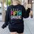 Hello Fifth Grade Teacher Student 5th Grade Back To School Women's Sweatshirt Back Print Black