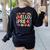 Hello Pre-K Back To School Teacher Student Fun Graphic Tee Women's Sweatshirt Back Print Black Hello Pre-K Back To School Teacher Student Fun Graphic Tee Women's Sweatshirt Back Print Black