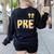 Hello Pre-K Preschool Back To School First Day Teacher Kids Women's Sweatshirt Back Print Black