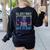 I'Ll Just Wait Until It's Quiet Skeleton Messy Bun Teacher Women's Sweatshirt Back Print Black