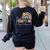 It's A Beautiful Day To Learn Cute Rainbow Boho Teacher Women's Sweatshirt Back Print Black