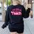 My Job Is Teach Pink Retro Female Teacher Life Women Women's Sweatshirt Back Print Black My Job Is Teach Pink Retro Female Teacher Life Women Women's Sweatshirt Back Print Black