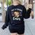 Just A Teacher Who Loves Cows Shirt Cute Highland Cow Women's Sweatshirt Back Print Black