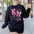 K Is For Kindergarten Teacher Coquette Bow Back To School Women's Sweatshirt Back Print Black K Is For Kindergarten Teacher Coquette Bow Back To School Women's Sweatshirt Back Print Black