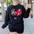 K Is For Kindergarten Teacher Coquette Bow Back To School Women's Sweatshirt Back Print Black K Is For Kindergarten Teacher Coquette Bow Back To School Women's Sweatshirt Back Print Black