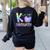 K Is For Kindergarten Teacher Tie Dye Back To School Kinder Women's Sweatshirt Back Print Black K Is For Kindergarten Teacher Tie Dye Back To School Kinder Women's Sweatshirt Back Print Black