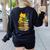 Kawaii Cats Lover Coffee Books Teacher Librarian Cat Women's Sweatshirt Back Print Black Kawaii Cats Lover Coffee Books Teacher Librarian Cat Women's Sweatshirt Back Print Black