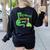 Kids My Nonna Loves Me Dinosaur Grandson Women's Sweatshirt Back Print Black