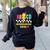 Kindergarten ABCD Rocks Teacher Student Back To School Women's Sweatshirt Back Print Black Kindergarten ABCD Rocks Teacher Student Back To School Women's Sweatshirt Back Print Black