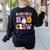 Kindergarten Boo Crew Spooky Kindergarten Halloween Teacher Women's Sweatshirt Back Print Black Kindergarten Boo Crew Spooky Kindergarten Halloween Teacher Women's Sweatshirt Back Print Black