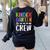 Kindergarten Crew Shirt Kinder Crew Teacher Boy Girl Women's Sweatshirt Back Print Black Kindergarten Crew Shirt Kinder Crew Teacher Boy Girl Women's Sweatshirt Back Print Black