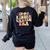 In My Kindergarten Era Retro Back To School Teacher Student Women's Sweatshirt Back Print Black In My Kindergarten Era Retro Back To School Teacher Student Women's Sweatshirt Back Print Black