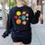 Learning Is Out Of This World Science Teacher Planets Women's Sweatshirt Back Print Black Learning Is Out Of This World Science Teacher Planets Women's Sweatshirt Back Print Black