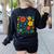 Leer Es Poder Cute Floral Boho Spanish Teacher Reading Women's Sweatshirt Back Print Black Leer Es Poder Cute Floral Boho Spanish Teacher Reading Women's Sweatshirt Back Print Black