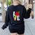Let All That You Do Be Done In Love Christian Teacher Women's Sweatshirt Back Print Black