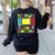 Level Up Your Education Gaming Inspired Teacher Gamers Women's Sweatshirt Back Print Black