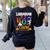 Librarian Boo Crew Teacher Student Halloween Costume Women's Sweatshirt Back Print Black Librarian Boo Crew Teacher Student Halloween Costume Women's Sweatshirt Back Print Black
