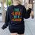 The Life Of A Teacher Women's Sweatshirt Back Print Black